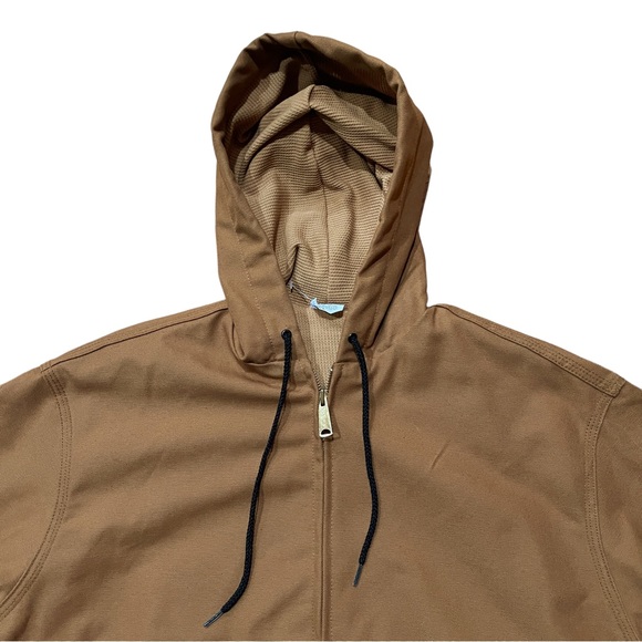 Vintage Union Line Mens Canvas Shop Hoodie Work Wear Jacket sz L Union Made USA - Picture 3 of 8